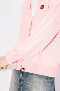 Boke Flower embroidered wool cardigan - Faded Pink