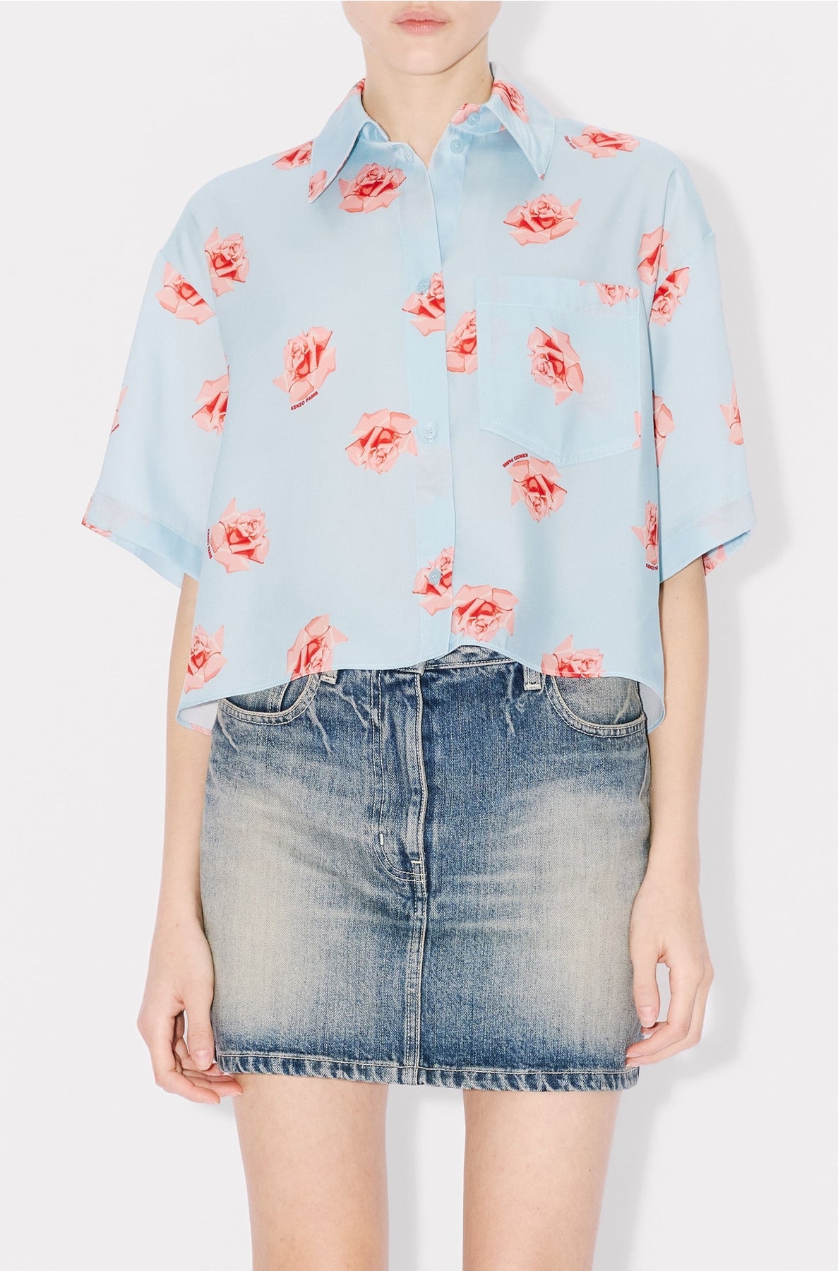 Kenzo Rose Cropped Shirt