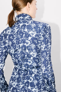 Kenzo Flower Camo Cardigan Maxi Dress - Midnight Blue