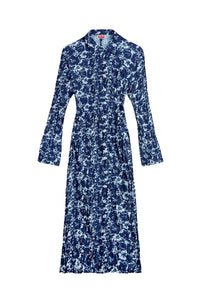 Kenzo Flower Camo Cardigan Maxi Dress - Midnight Blue