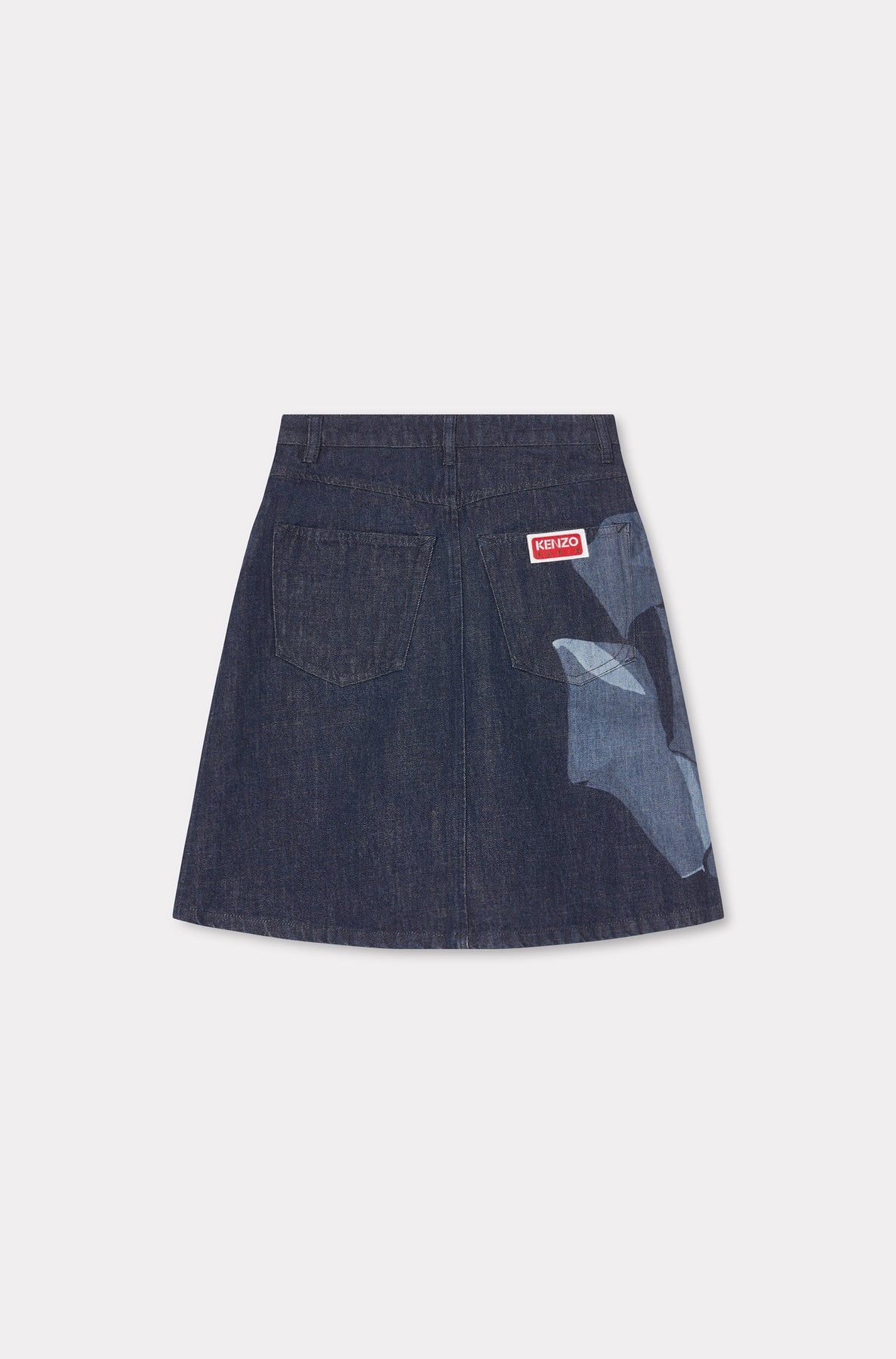 Kenzo Rose short skirt in Japanese denim - Rinse Blue Denim