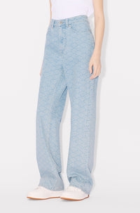 Jean Ayame large en denim japonais - Stone Bleached & Blue Denim