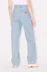 Jean Ayame large en denim japonais - Stone Bleached & Blue Denim