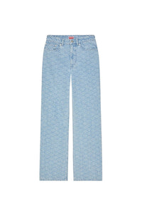 Jean Ayame large en denim japonais - Stone Bleached & Blue Denim