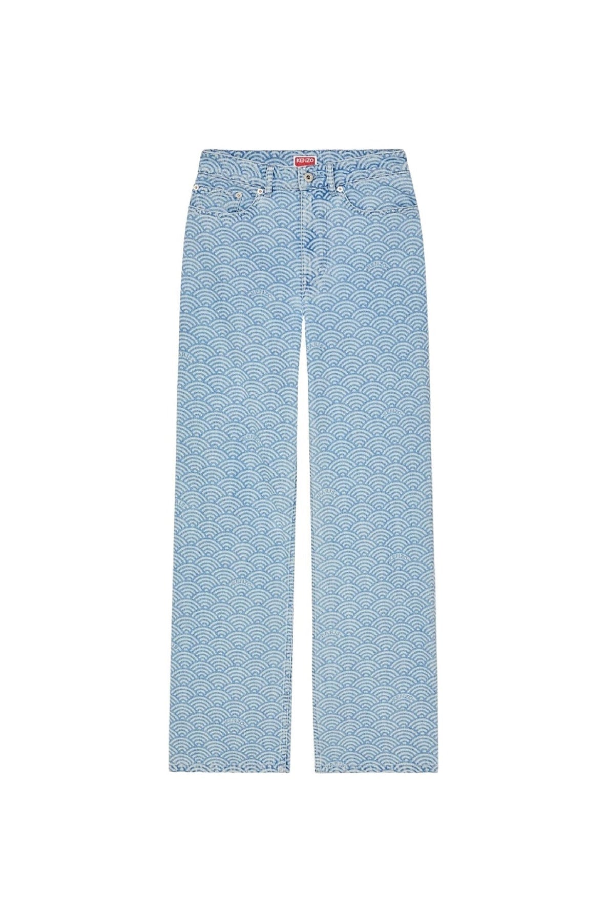 Jean Ayame large en denim japonais - Stone Bleached & Blue Denim