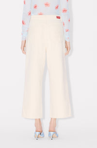 Jean Sumire cropped en denim japonais - Stone Bleached & White Denim
