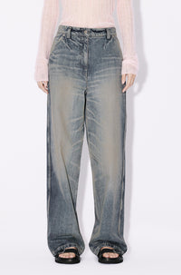 Jean baggy en denim japonais - Stone Bl Dirty & Blue Denim