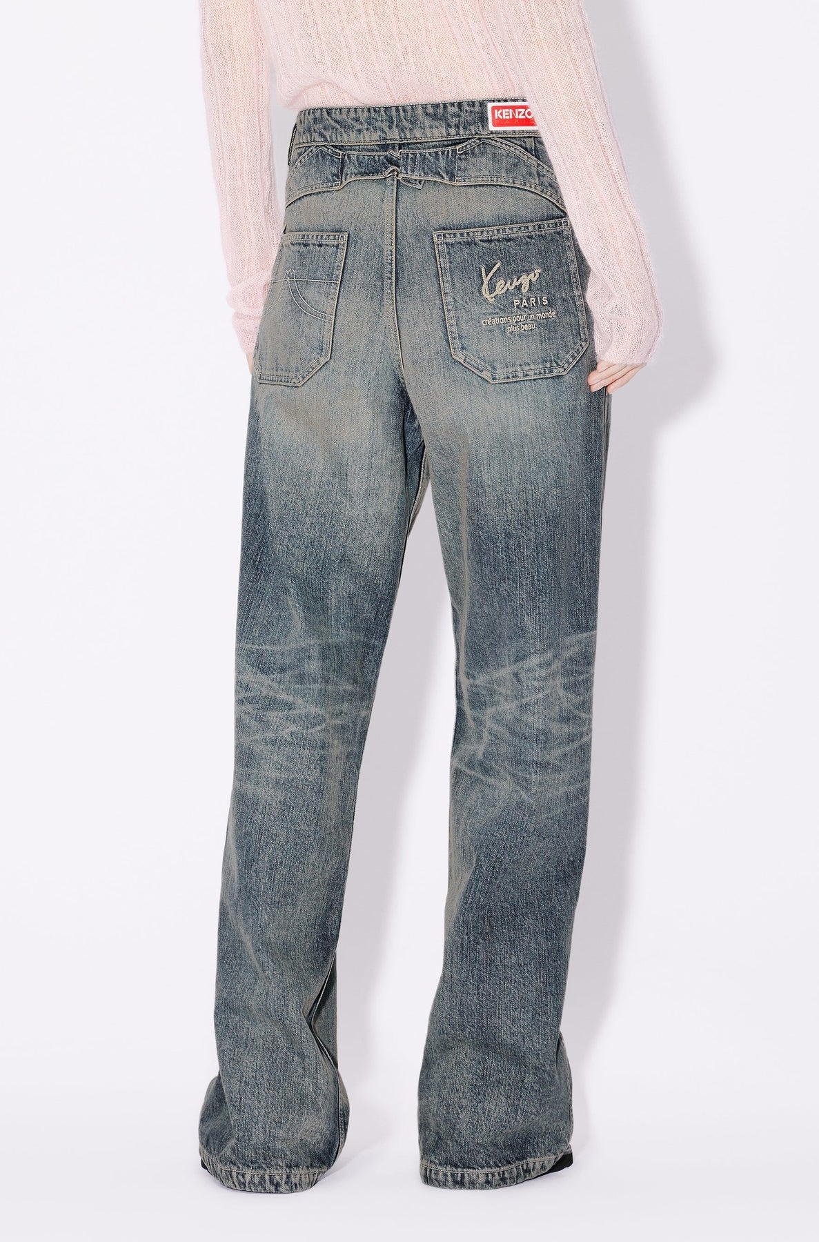 Jean baggy en denim japonais - Stone Bl Dirty & Blue Denim