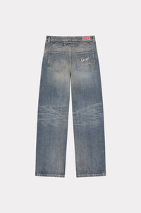 Jean baggy en denim japonais - Stone Bl Dirty & Blue Denim