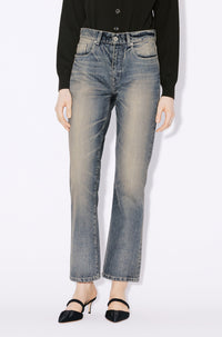 Jean Bara court - Stone Bl Dirty Blue Denim