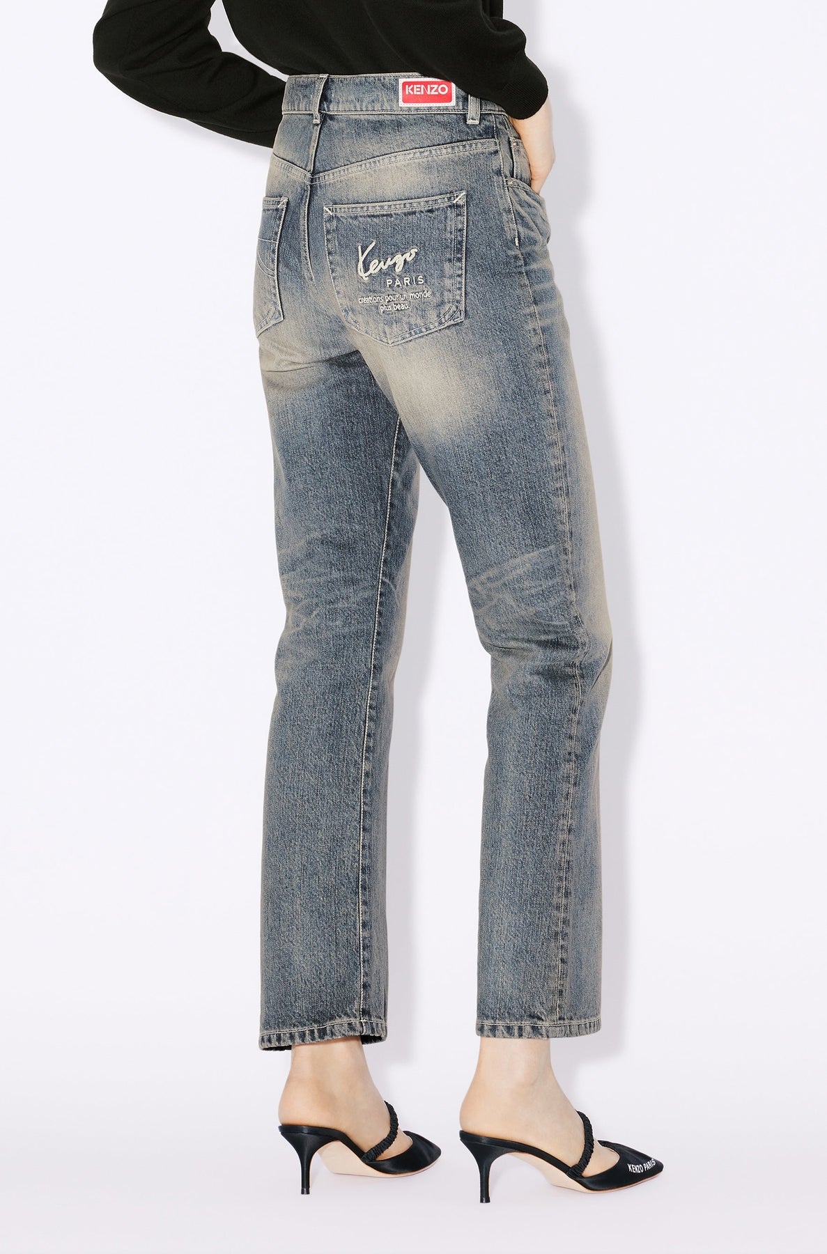 Jean Bara court - Stone Bl Dirty Blue Denim