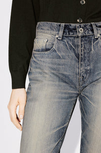 Jean Bara court - Stone Bl Dirty Blue Denim