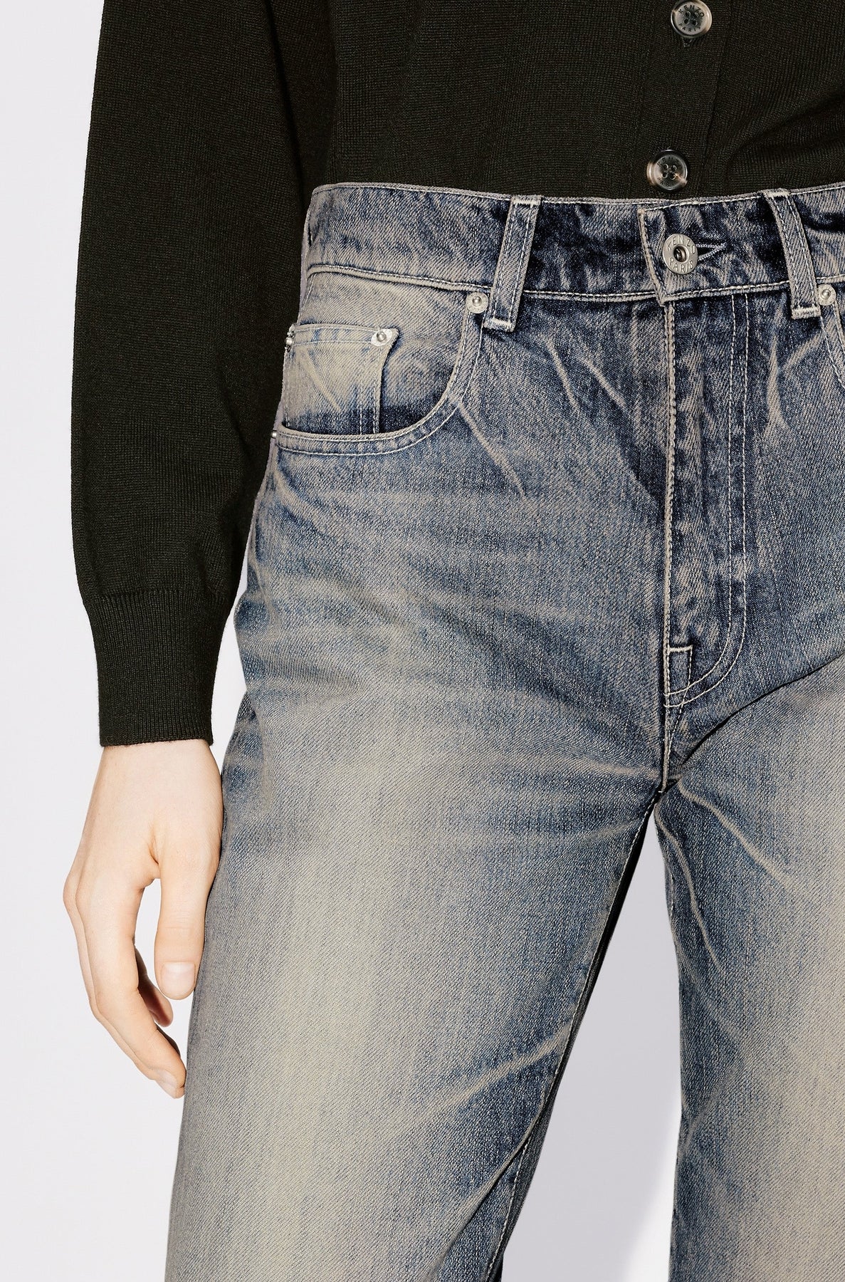 Jean Bara court - Stone Bl Dirty Blue Denim