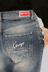 Jean Bara court - Stone Bl Dirty Blue Denim