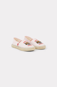 Lucky Tiger embroidered espadrilles - Faded Pink