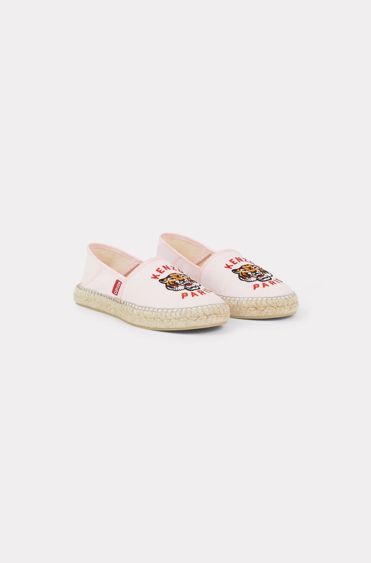 Lucky Tiger embroidered espadrilles - Faded Pink