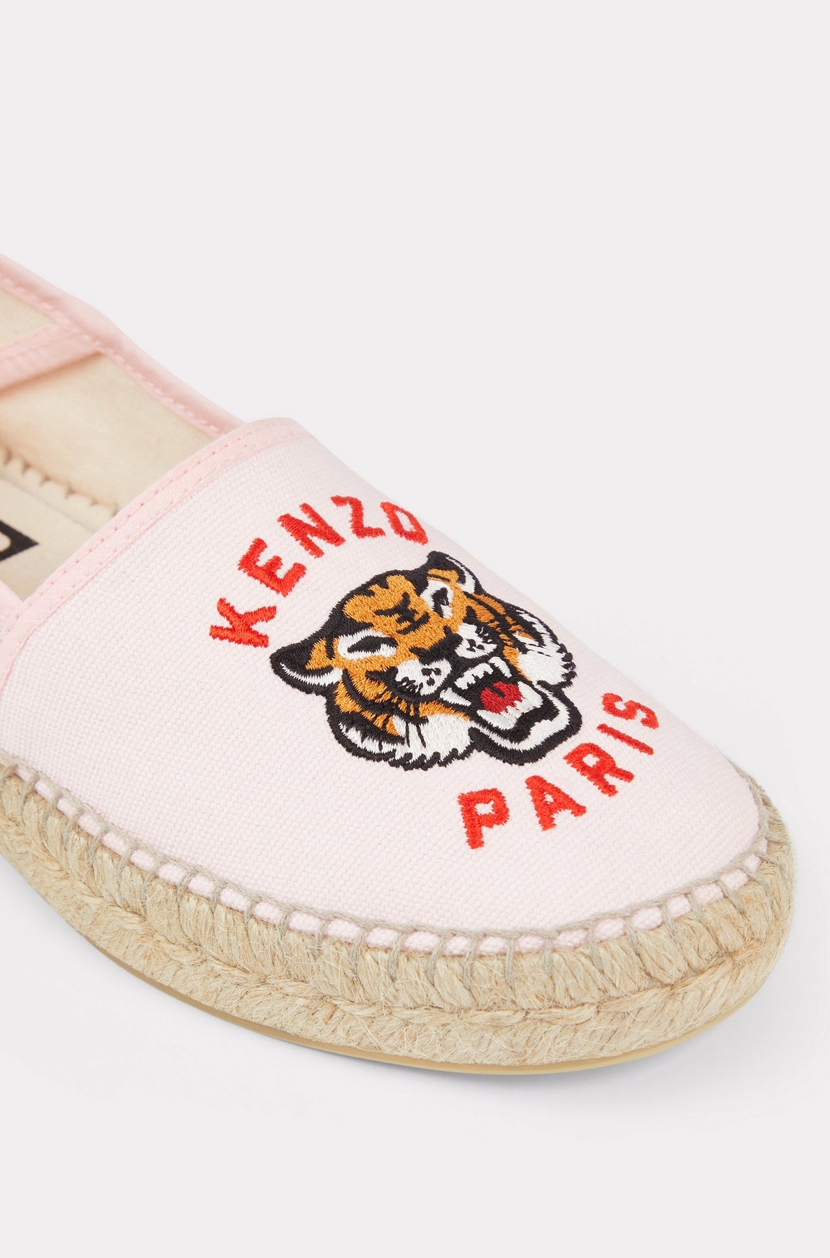 Lucky Tiger embroidered espadrilles - Faded Pink