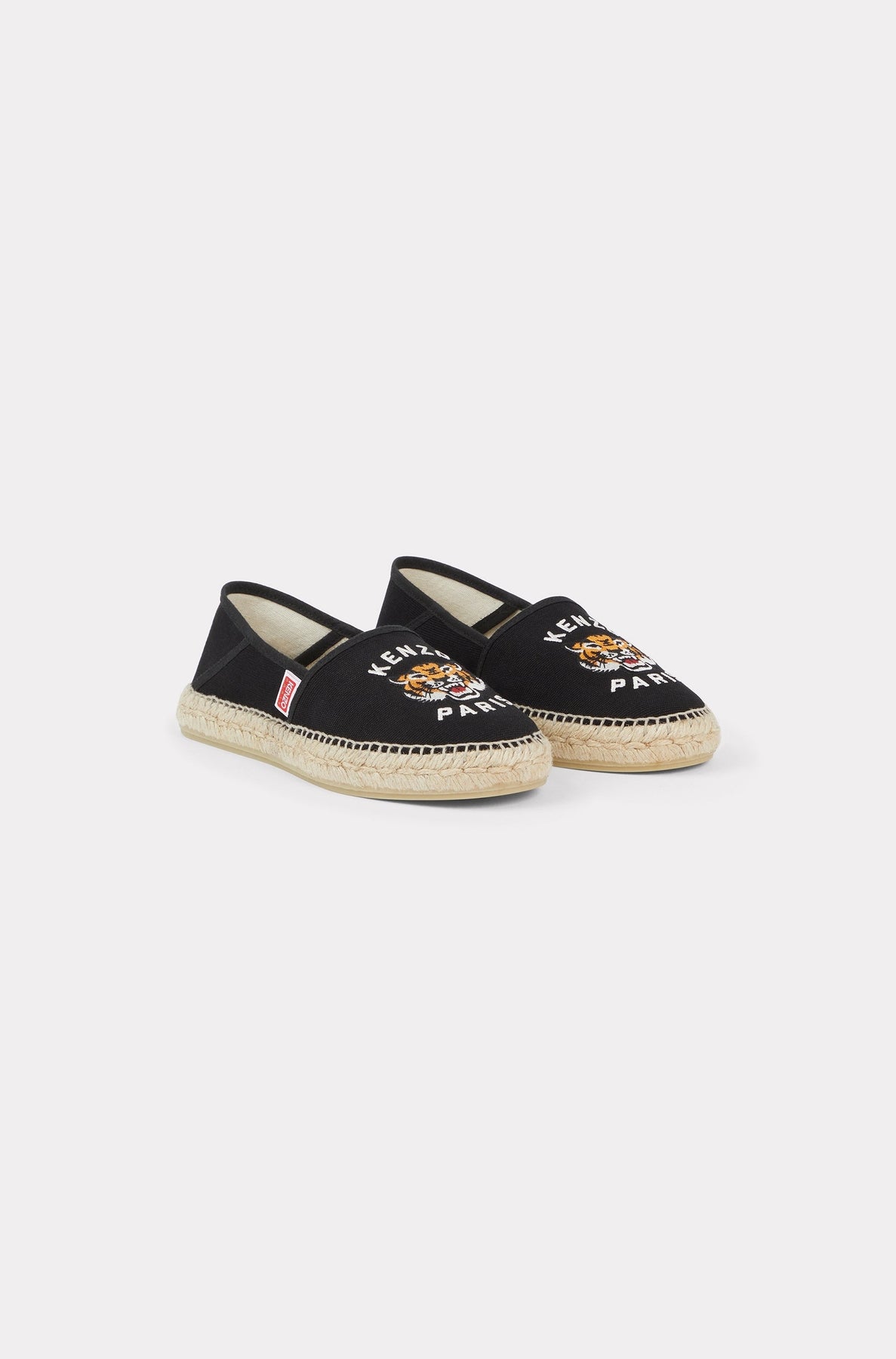 Lucky Tiger embroidered espadrilles - Black