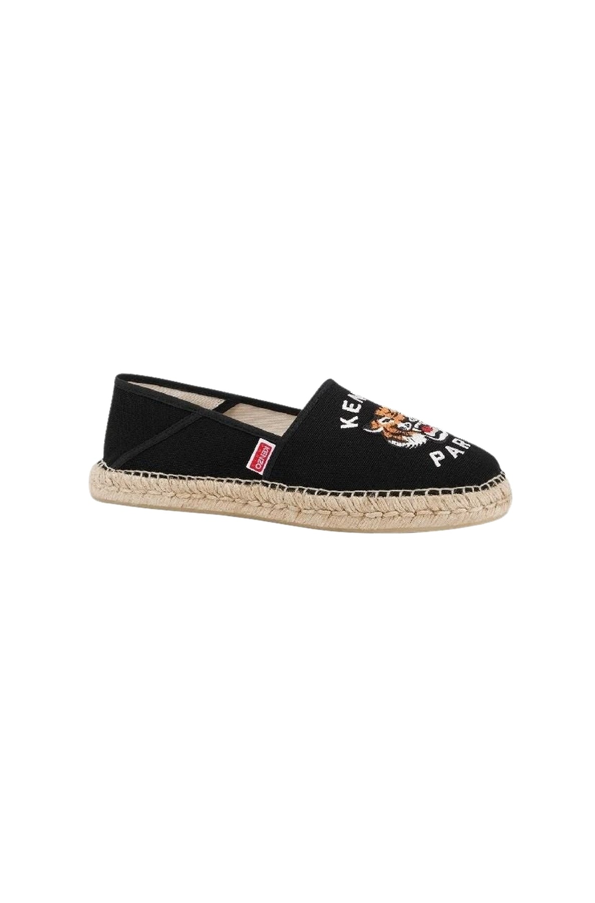 Lucky Tiger special fit embroidered espadrilles - Black