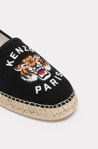 Lucky Tiger special fit embroidered espadrilles - Black