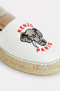 Kenzo Elephant special fit embroidered espadrilles - White