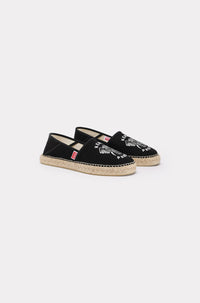 Kenzo Elephant special fit embroidered espadrilles - Black