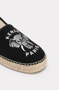 Kenzo Elephant special fit embroidered espadrilles - Black