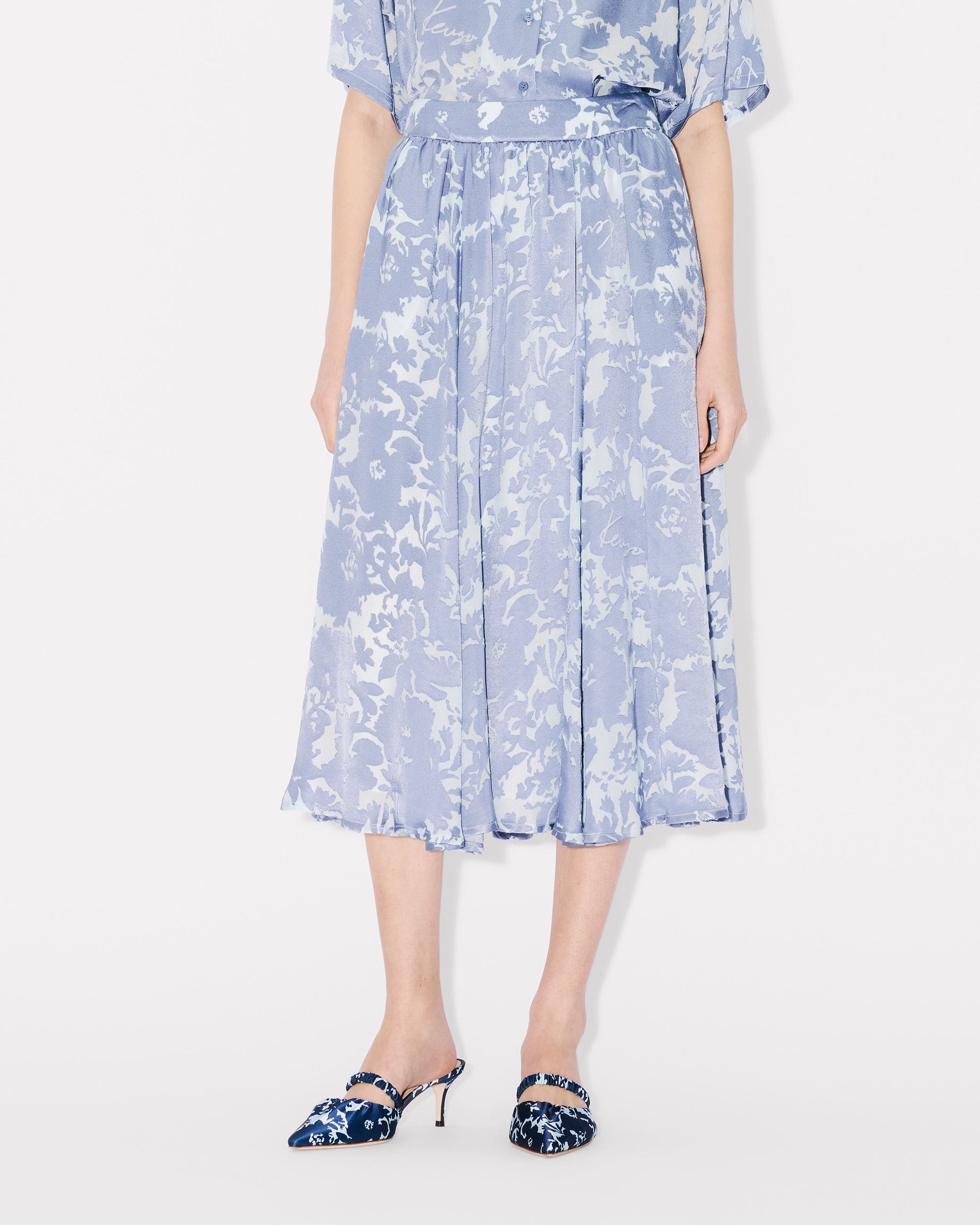 Flower Camo Midi Skirt