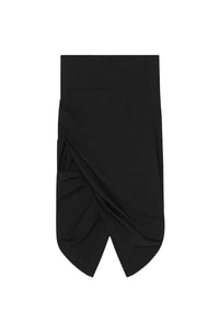 Flowing wrap skirt - Black