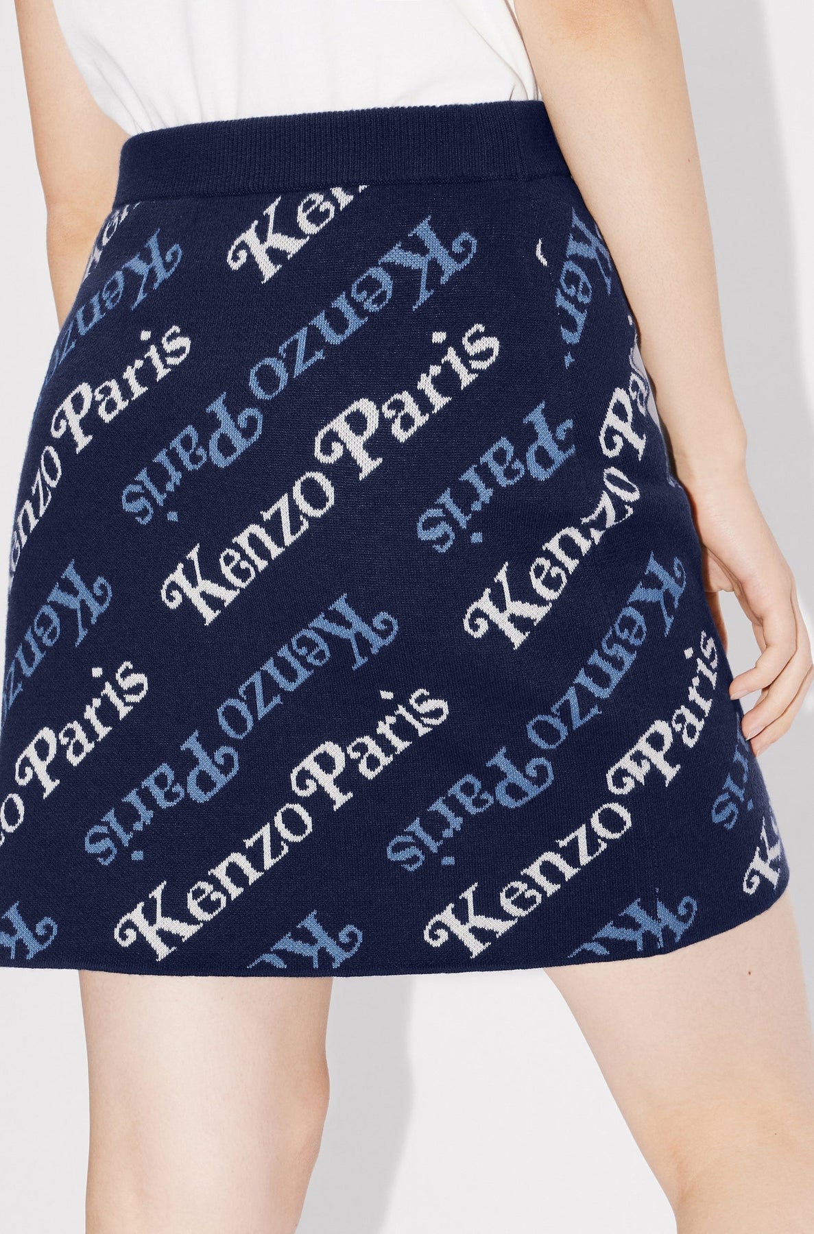 Kenzo by Verdy mini-skirt in wool - Midnight Blue