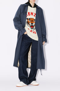 Solid Elongated Kimono Trench