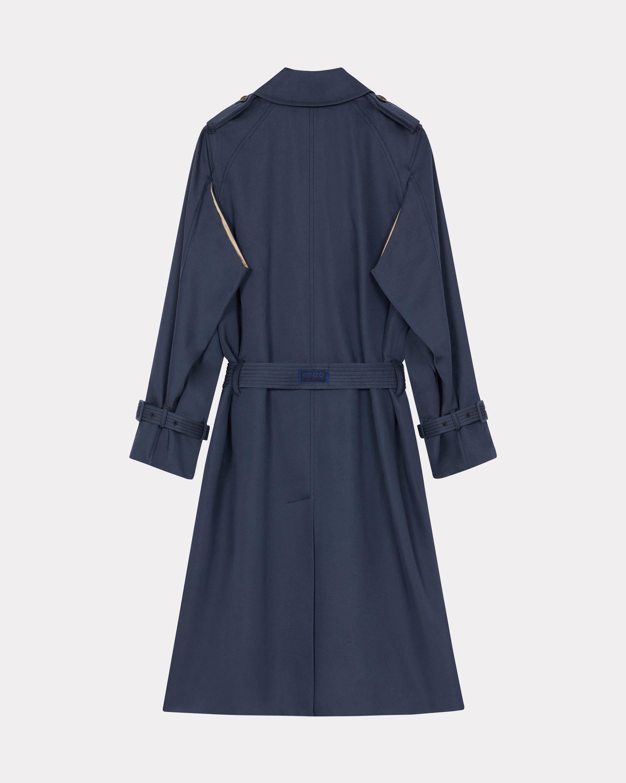 Solid Elongated Kimono Trench