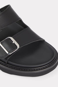 Kenzo Matto mules in leather - Black