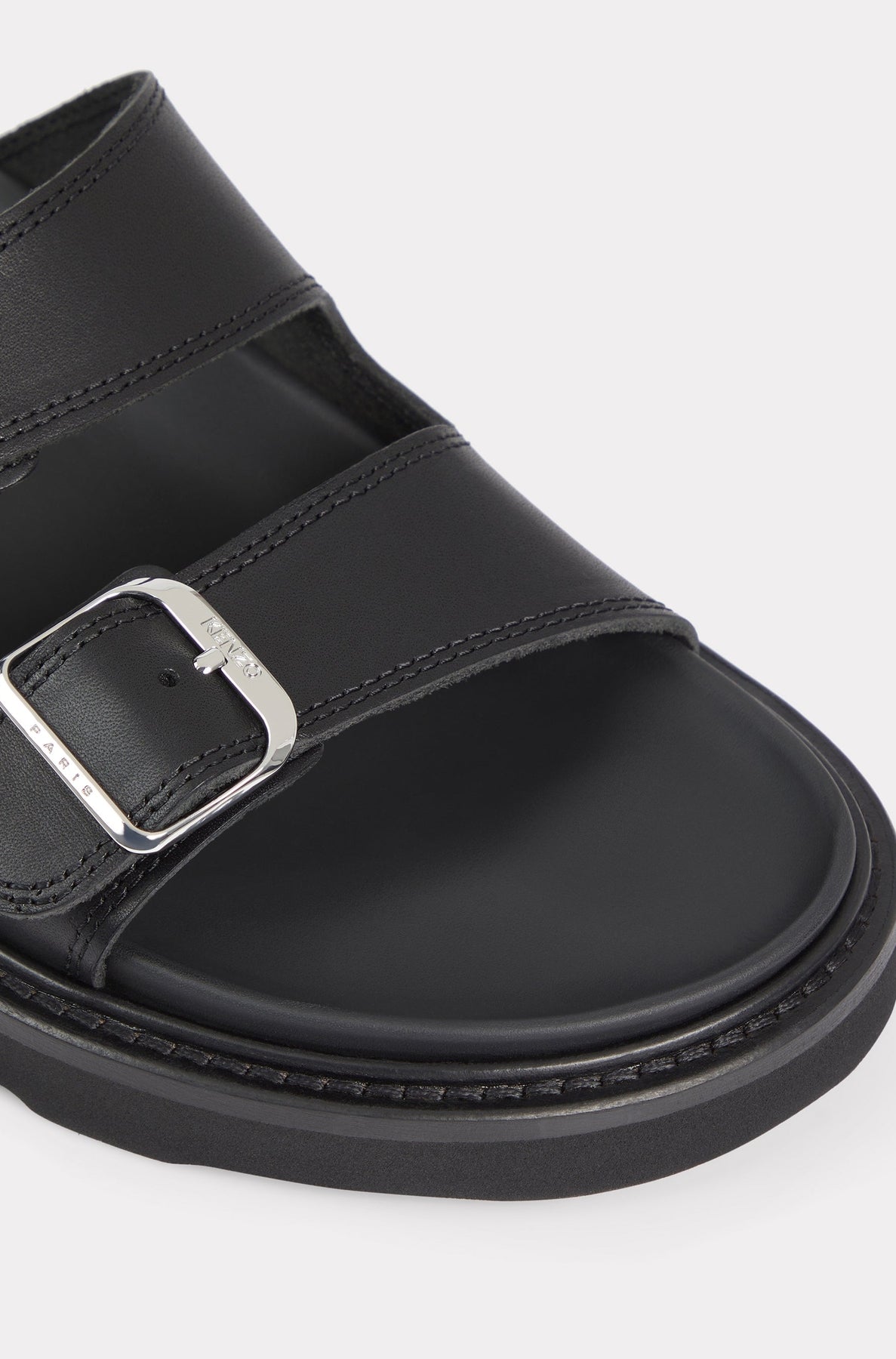 Kenzo Matto mules in leather - Black