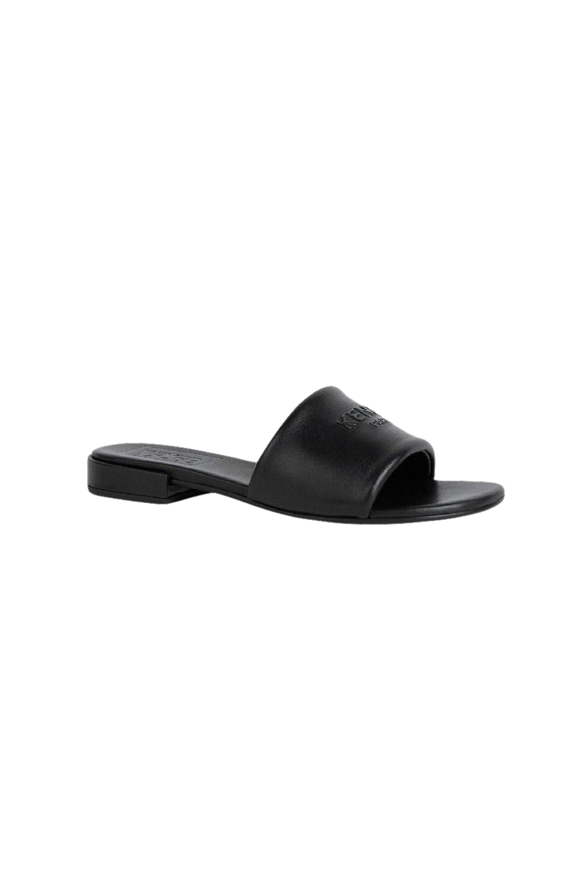 Kenzo Oki flat mules in leather - Black