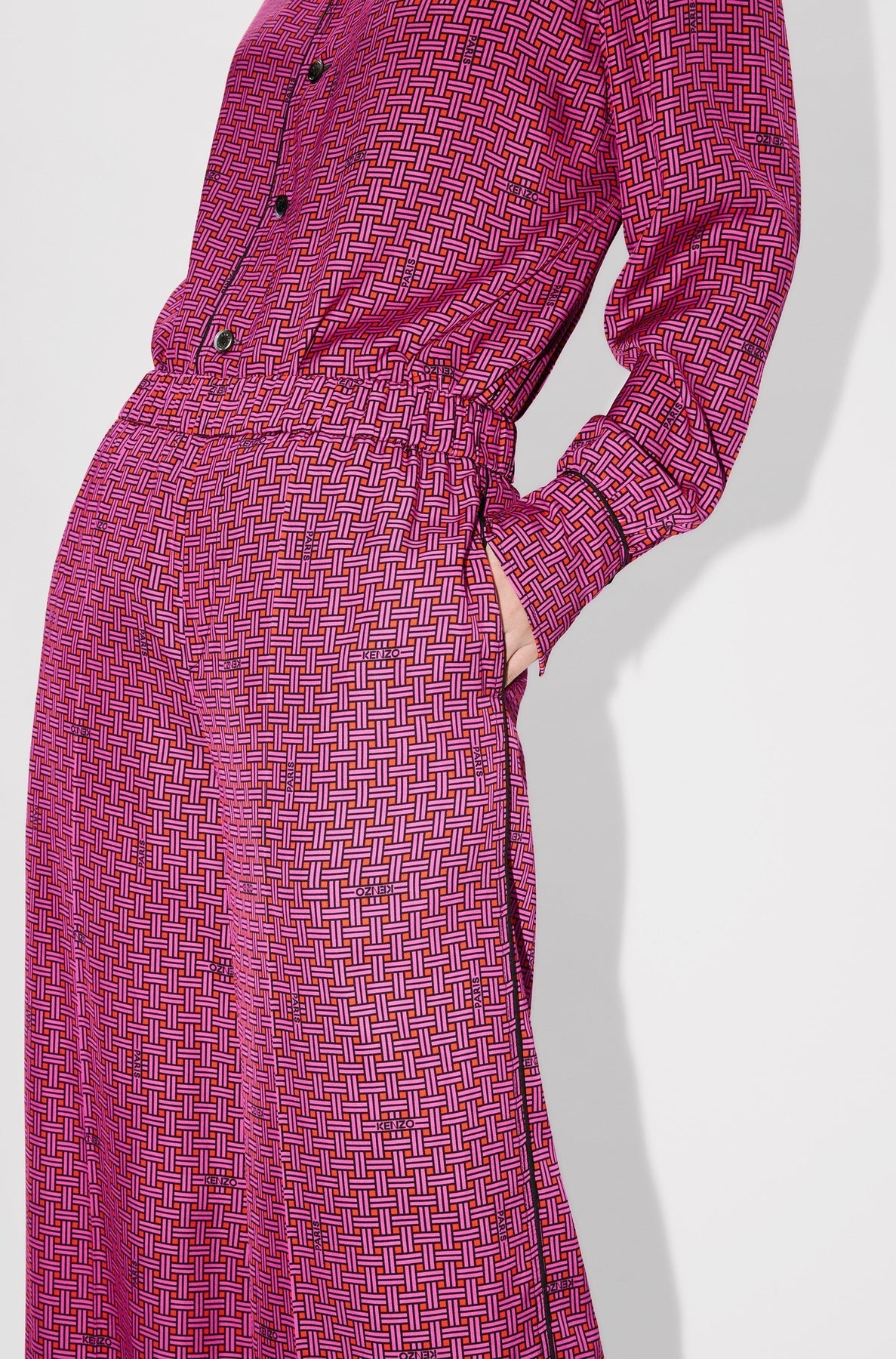 Pantalon de pyjama Kenzo Weave - Deep Fuschia