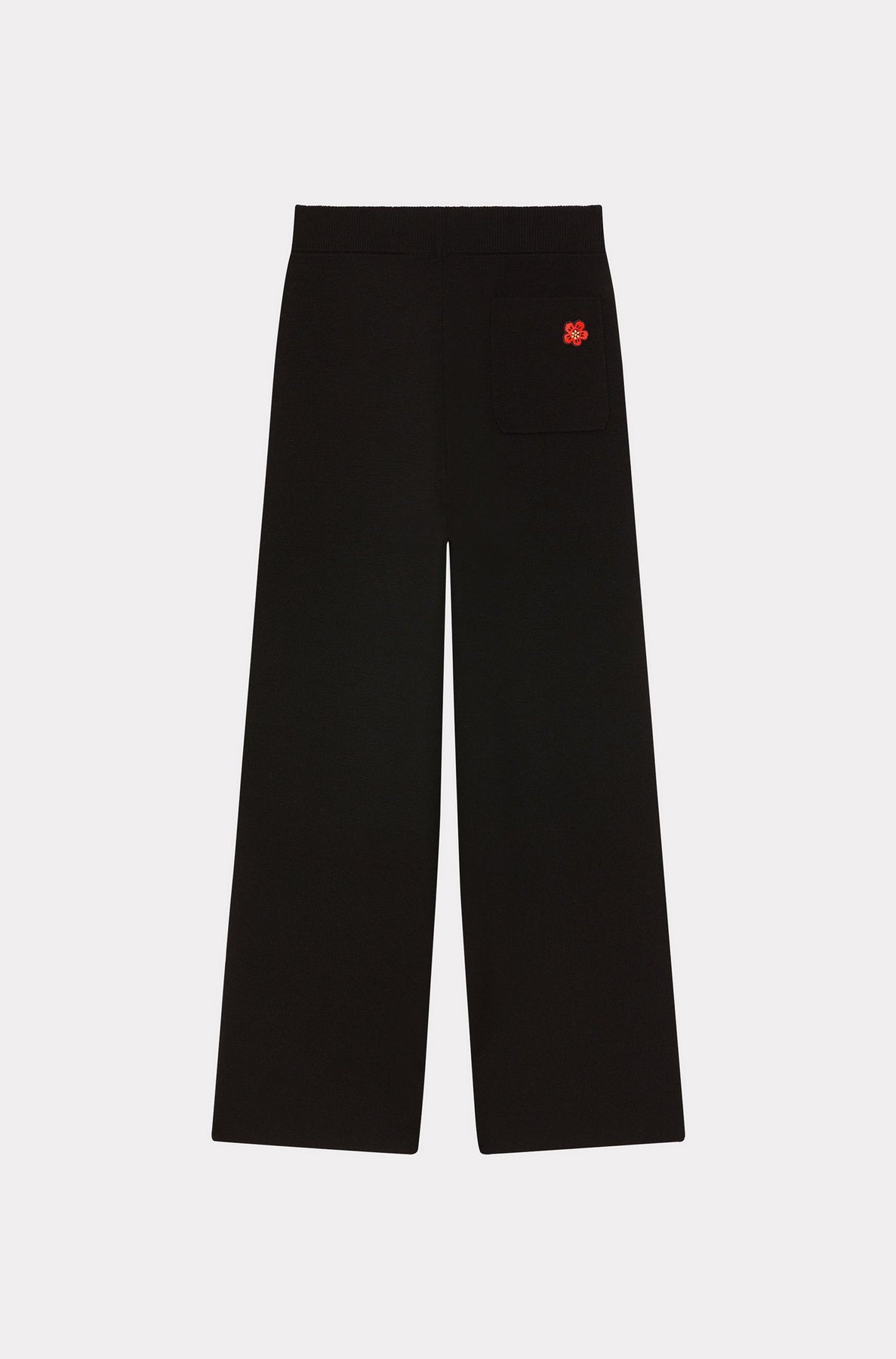 Pantalon brodé ‘Boke Flower Crest’ en laine - Black