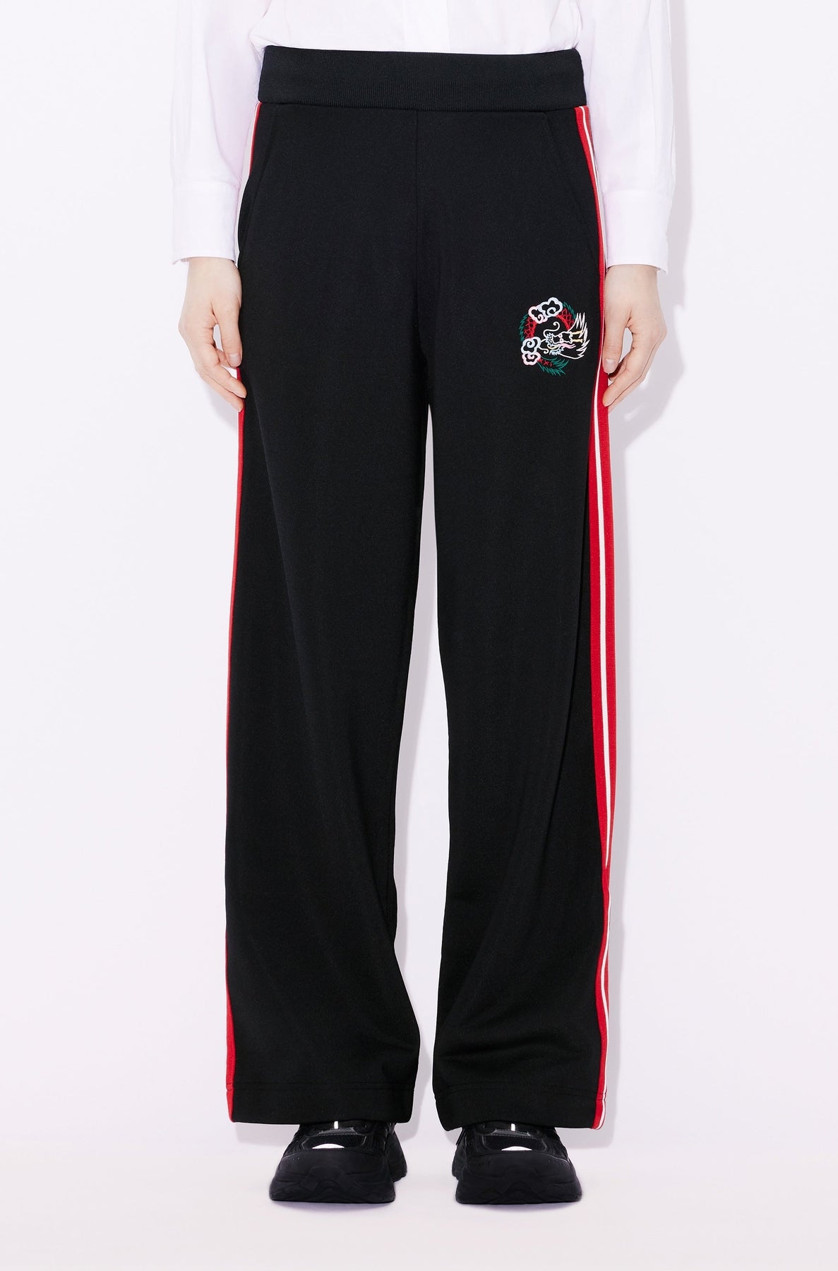 Year of the Dragon embroidered jogging trousers - Black