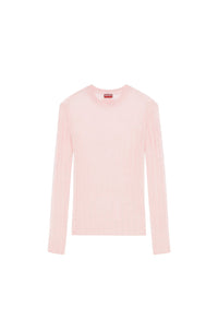 Semi-sheer wool jumper - Faded Pink