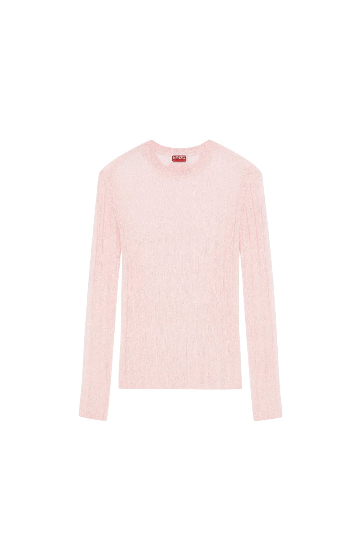 Semi-sheer wool jumper - Faded Pink