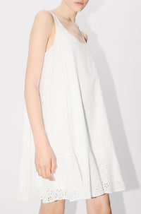 Kenzo Boke Flower Broderie Anglaise Dress - Off White