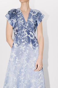 Robe longue Kenzo Flower Camo - Blue