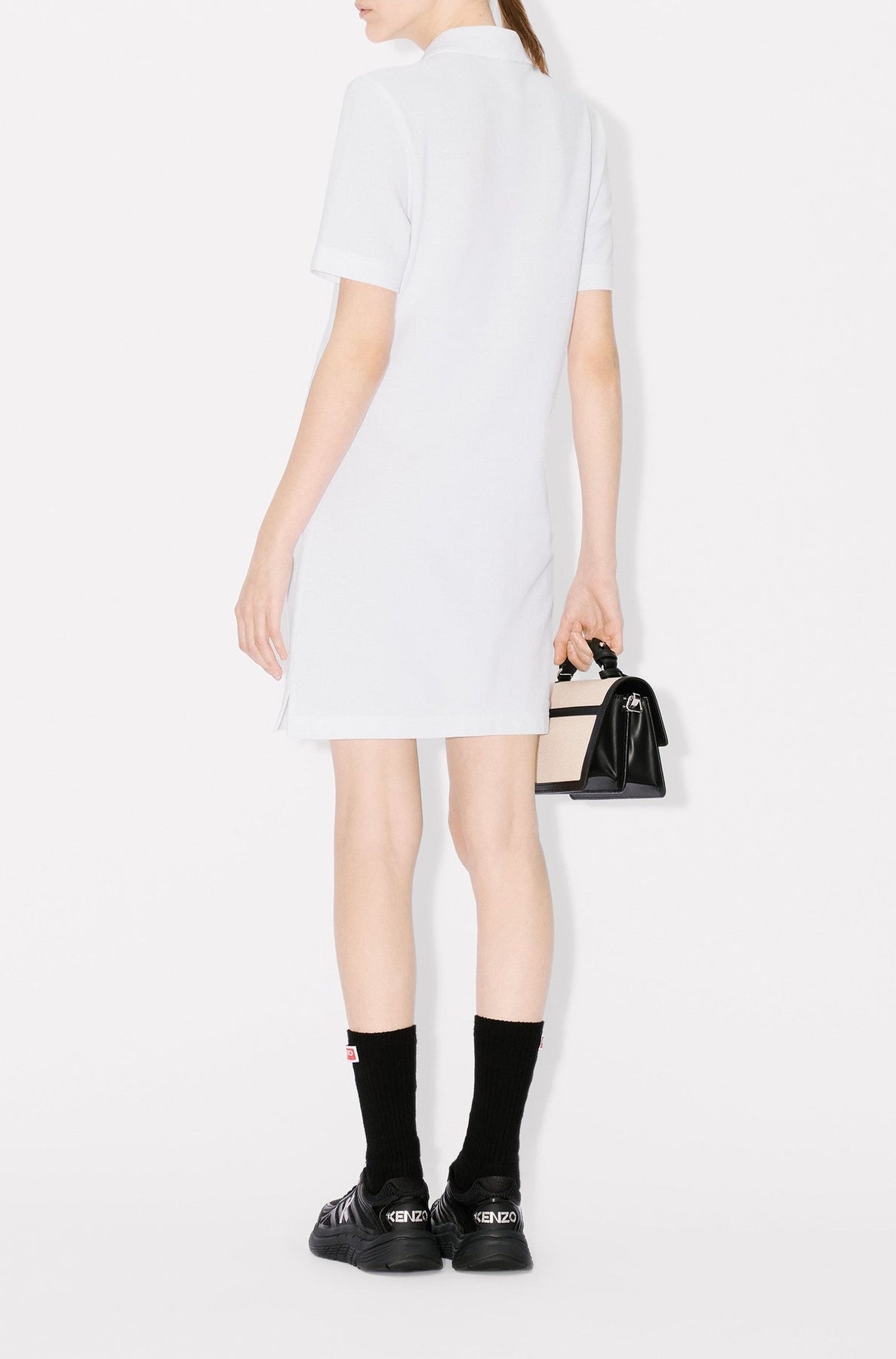 Mini robe polo brodée Boke Flower 2.0 - White