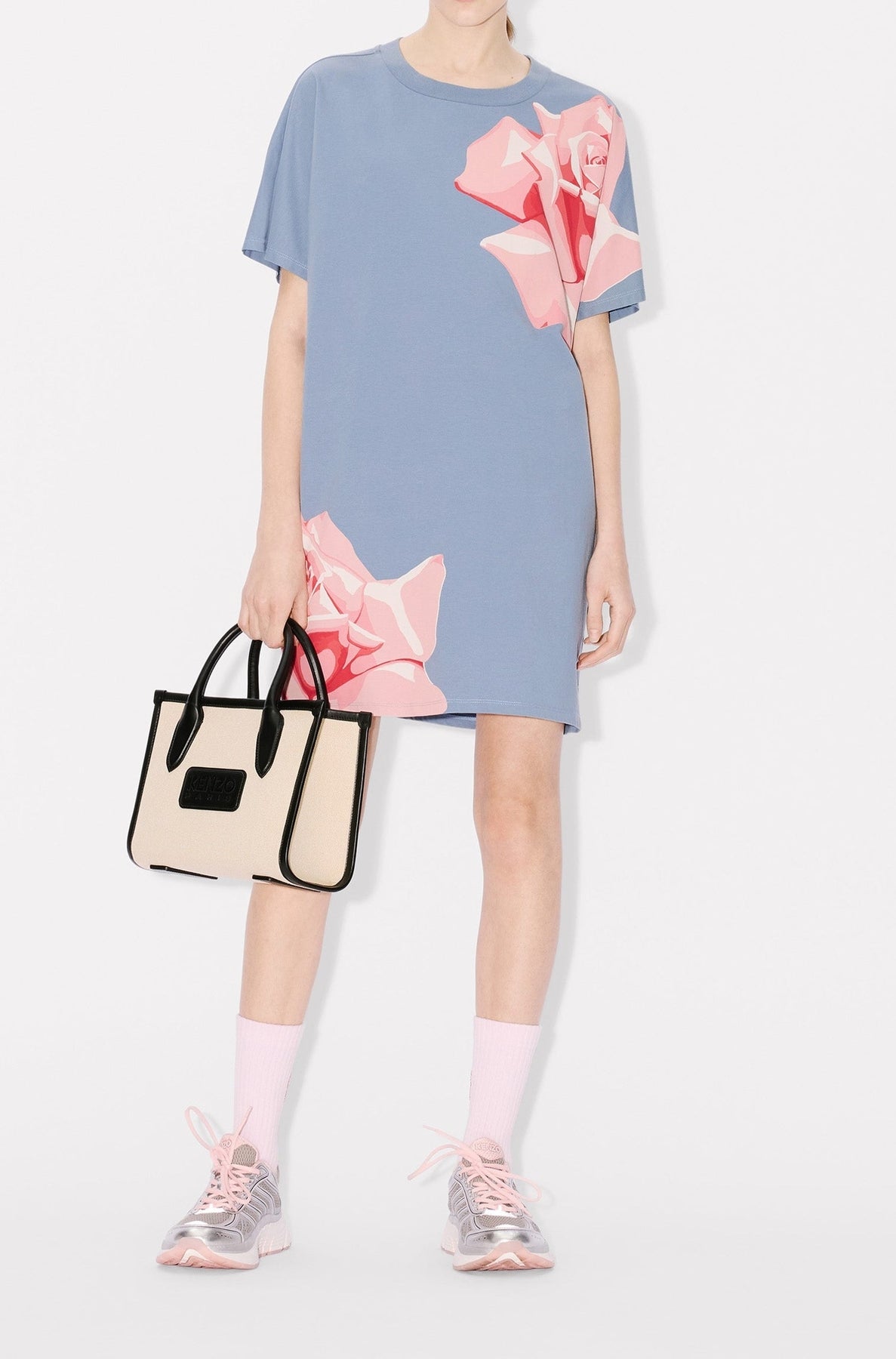 Robe T-shirt oversize Kenzo Rose - Blue