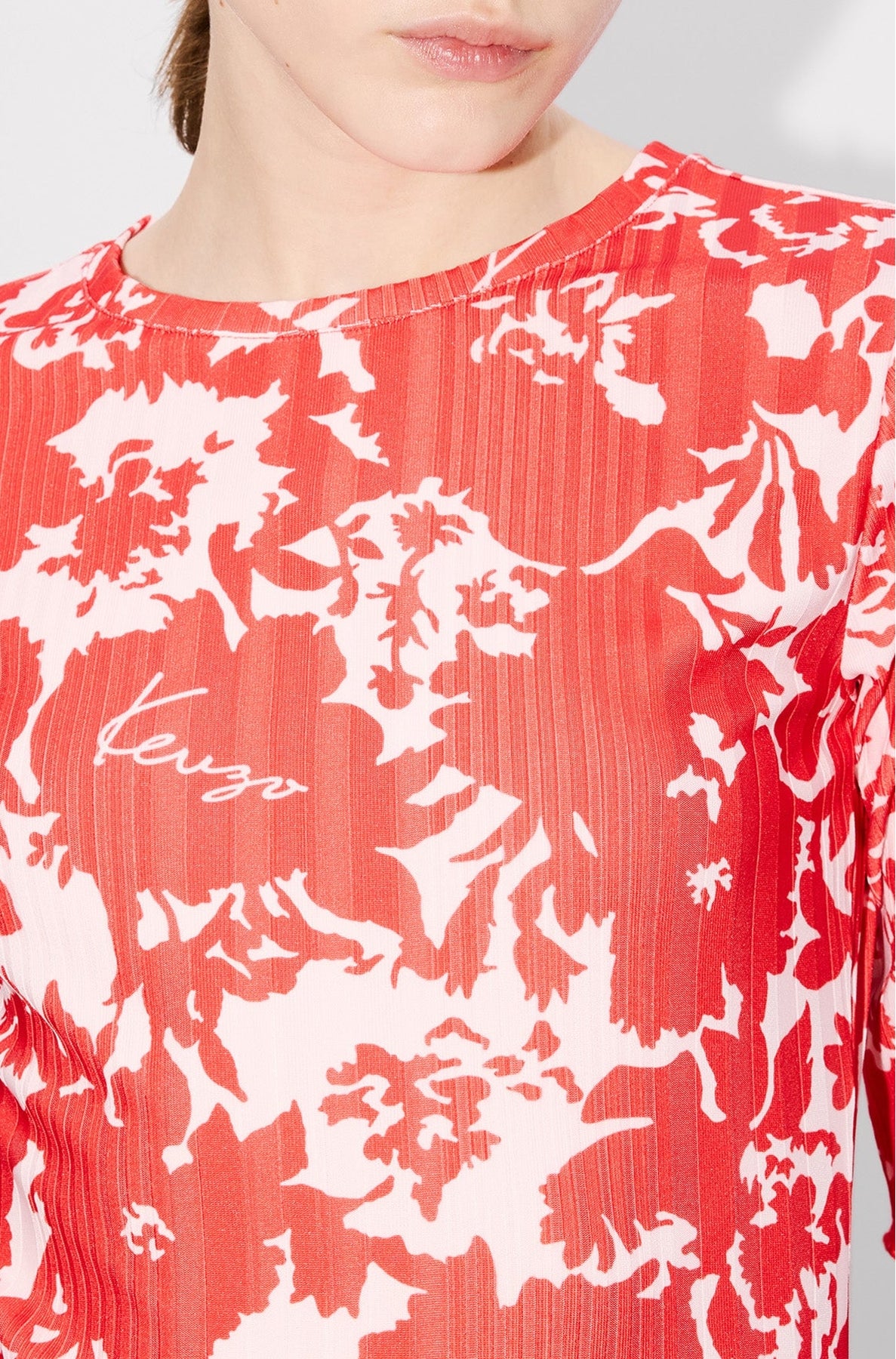 Robe T-shirt "Kenzo Flower Camo" - Medium Red