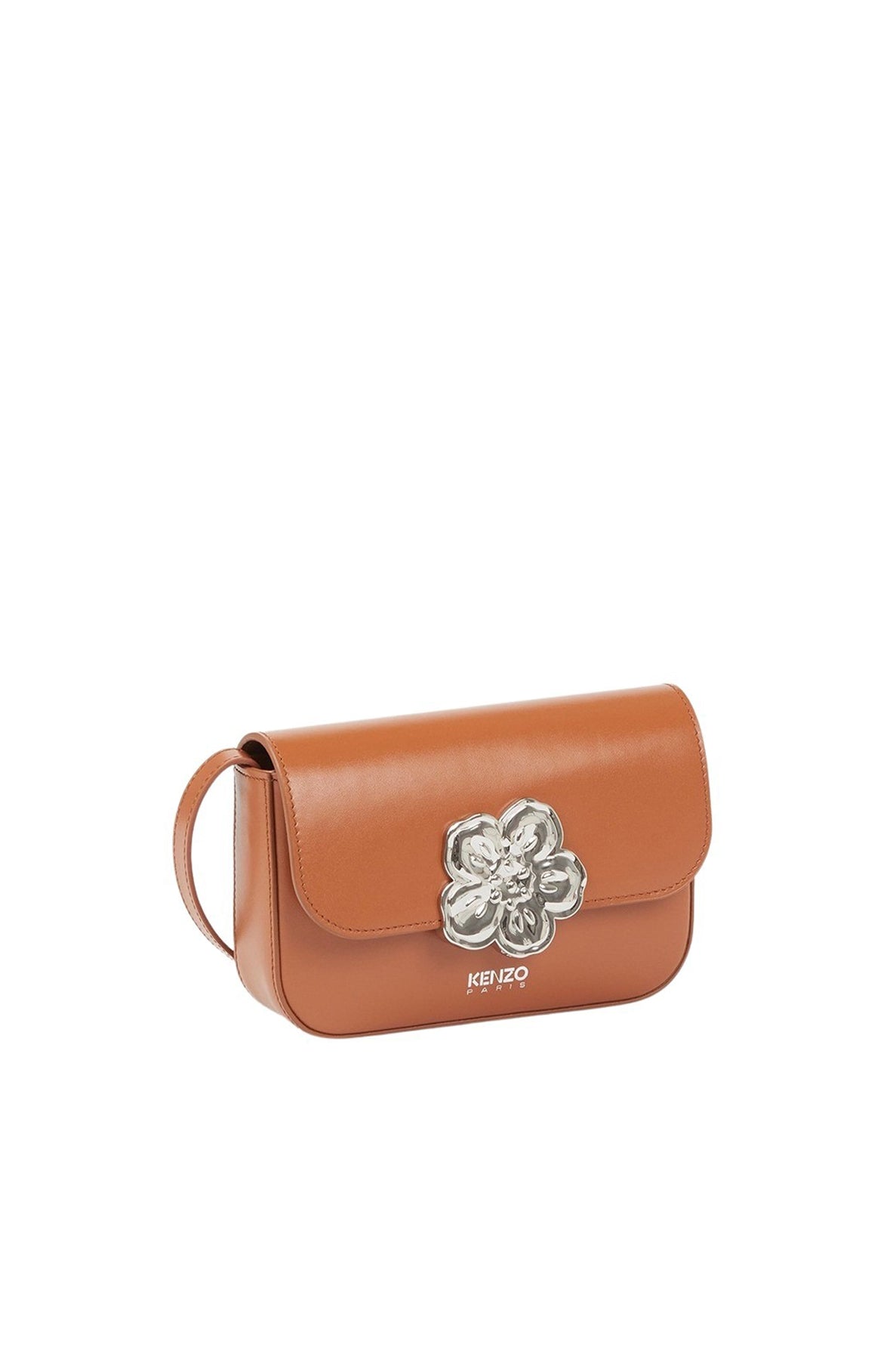 Sac à bandoulière "Kenzo Boke" en cuir - Dark Camel