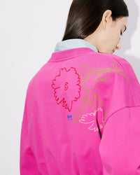 Drawn Flowers Cropped Sweat
