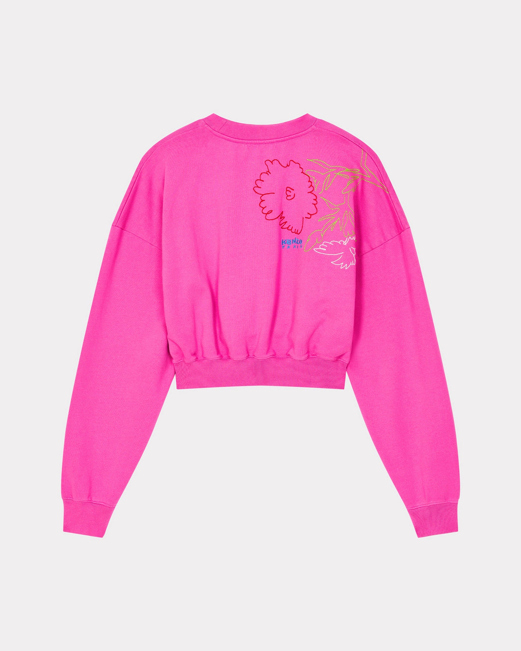 Drawn Flowers Cropped Sweat