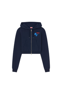 Drawn Flowers Zip-Up Hoodie
