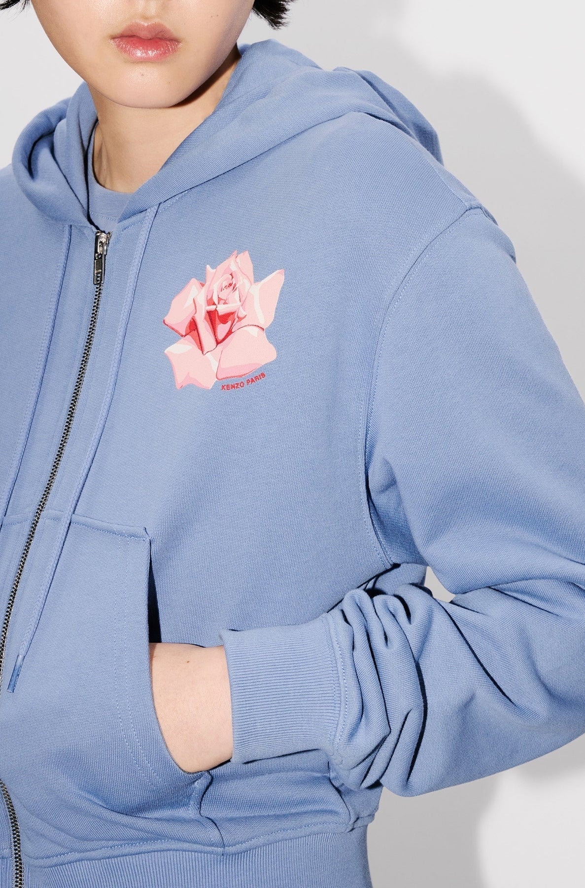 Kenzo Rose Zip Up Hoodie